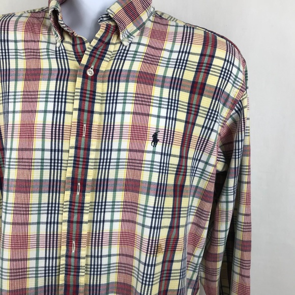 Ralph Lauren Polo Plaid Button Down Shirt Sz Med - Picture 4 of 5